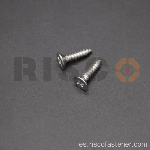 Tornillo autorroscante de cabeza CSK de acero inoxidable